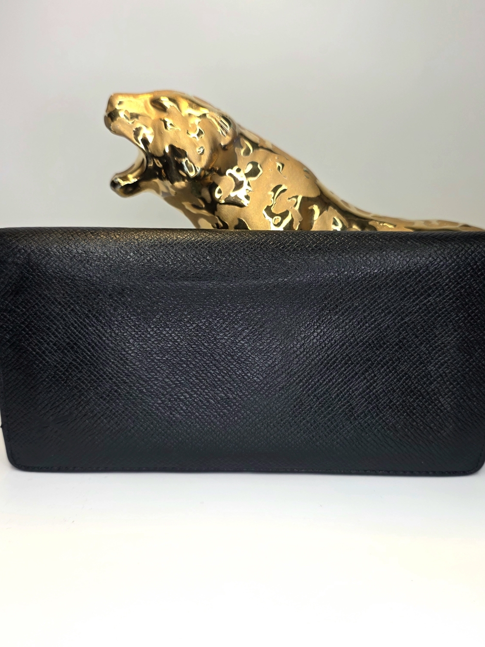 Louis Vuitton Brazza Taiga Leather Long Wallet, Black & Silver 🔥 - Picture 8 of 9